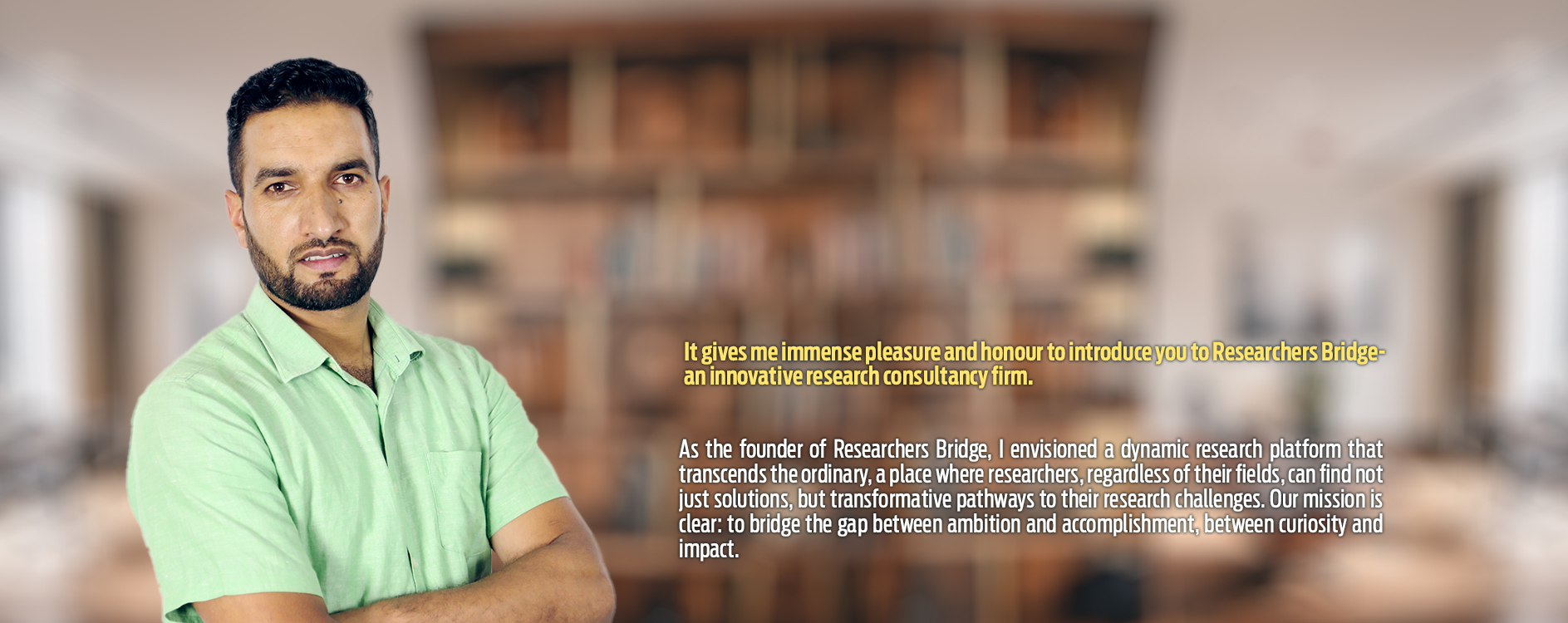 Welcome to Researchers Bridge - a pioneering research consultancy firm based in the picturesque city of Srinagar, Kashmir. As the first of its kind, our primary mission is to bridge the gap between researchers and their research issues, revolutionizing the way research is conducted and facilitated.